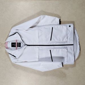 2/$10 05162 MPG Sport white w/black Magic Rain hooded rain coat XS